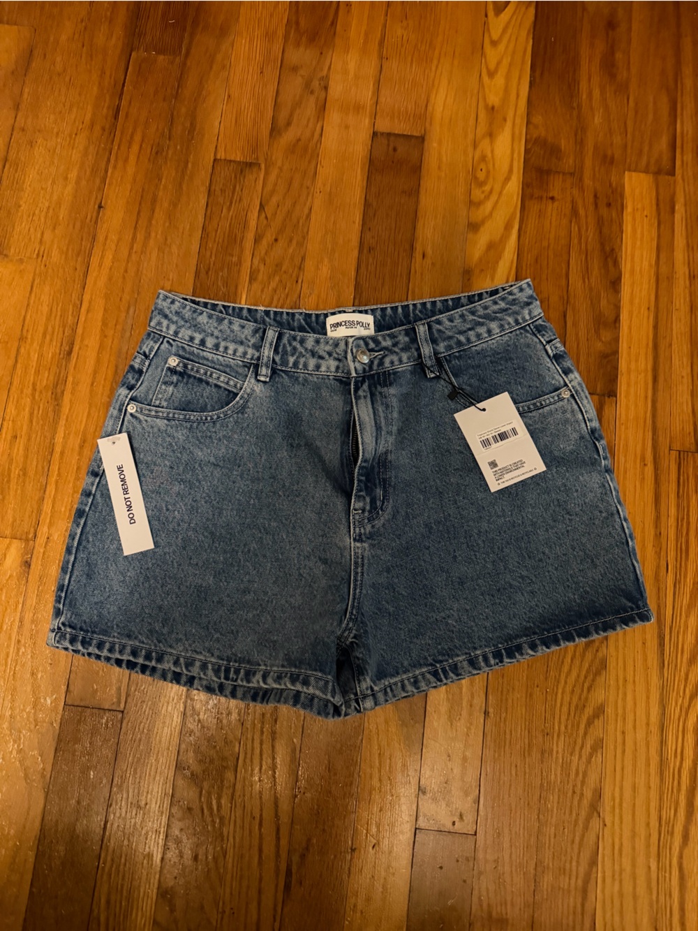 Princess Polly Tropicana Shorts Denim Lower Impact Women's High-Waist Shorts